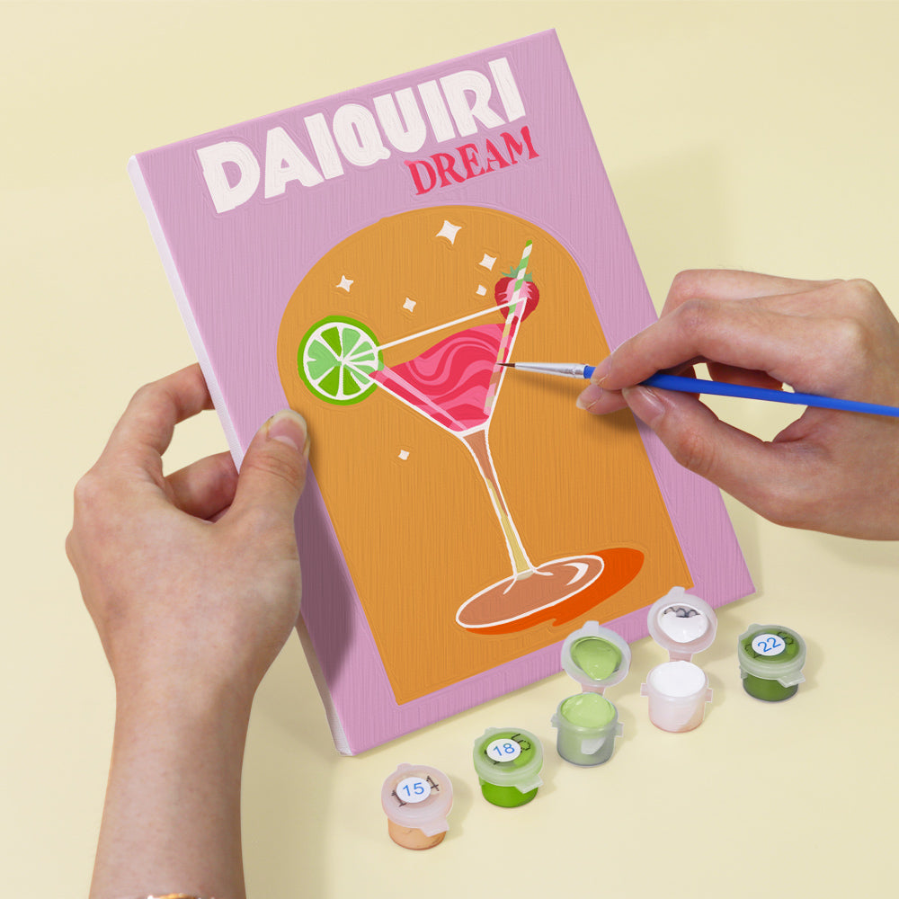 Pastel Cocktail Posters mini paint by numbers – image 5