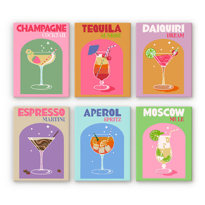Pastel Cocktail Posters mini paint by numbers – image 8