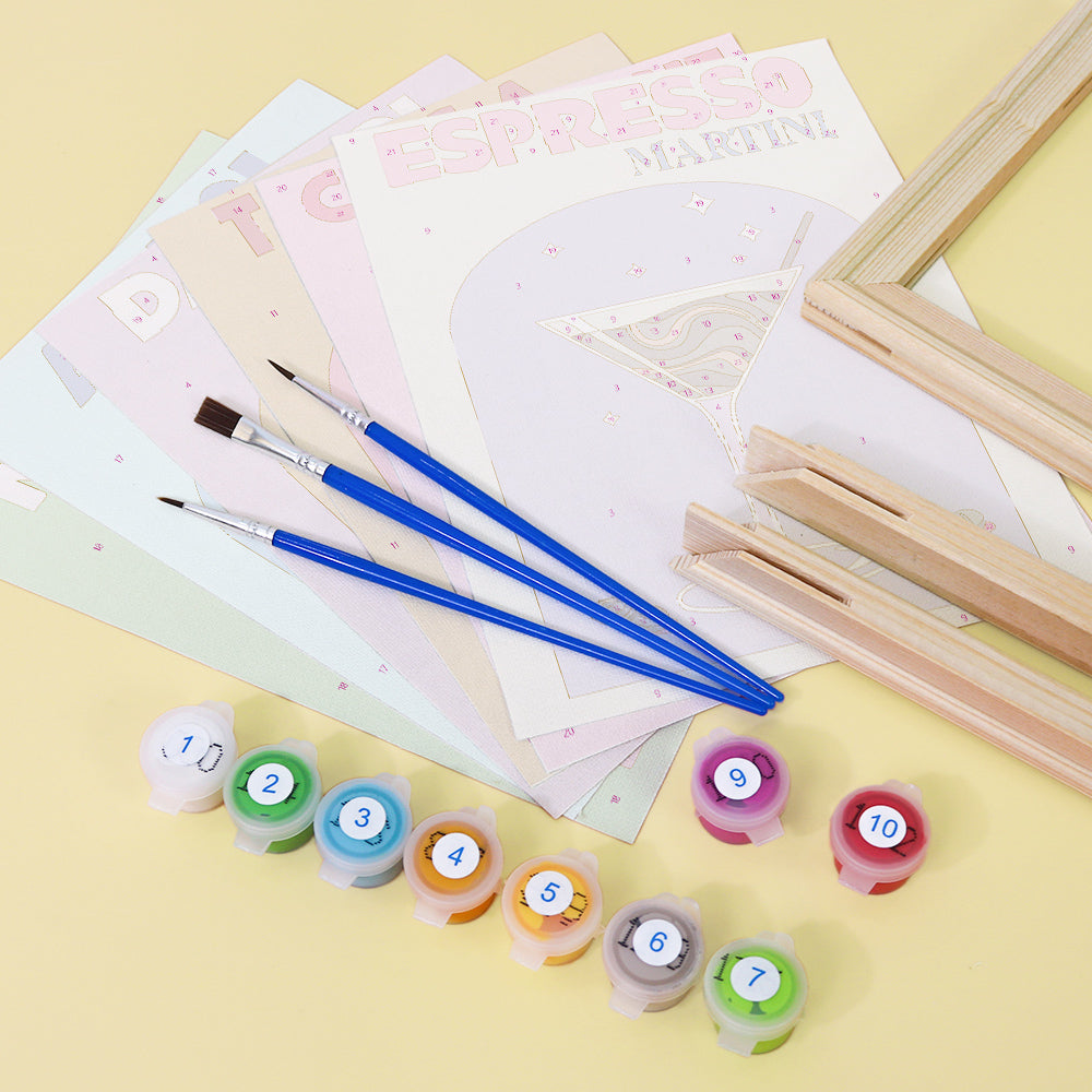Pastel Cocktail Posters mini paint by numbers – image 11