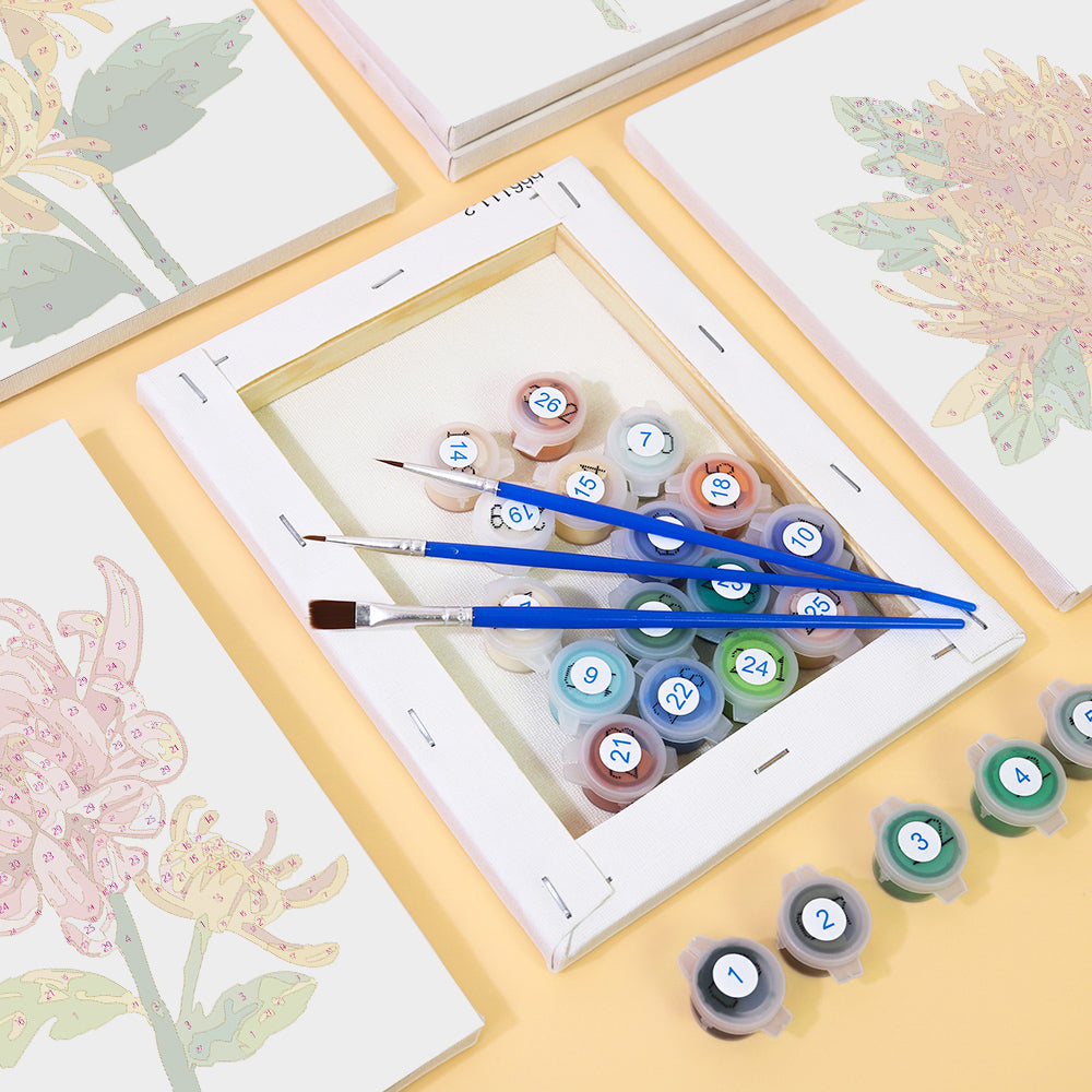 Chrysanthemum Flower Collection mini paint by numbers – image 2