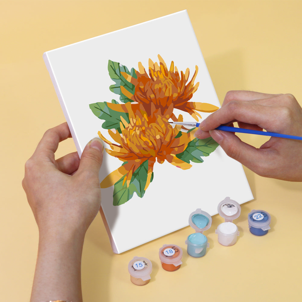 Chrysanthemum Flower Collection mini paint by numbers – image 5