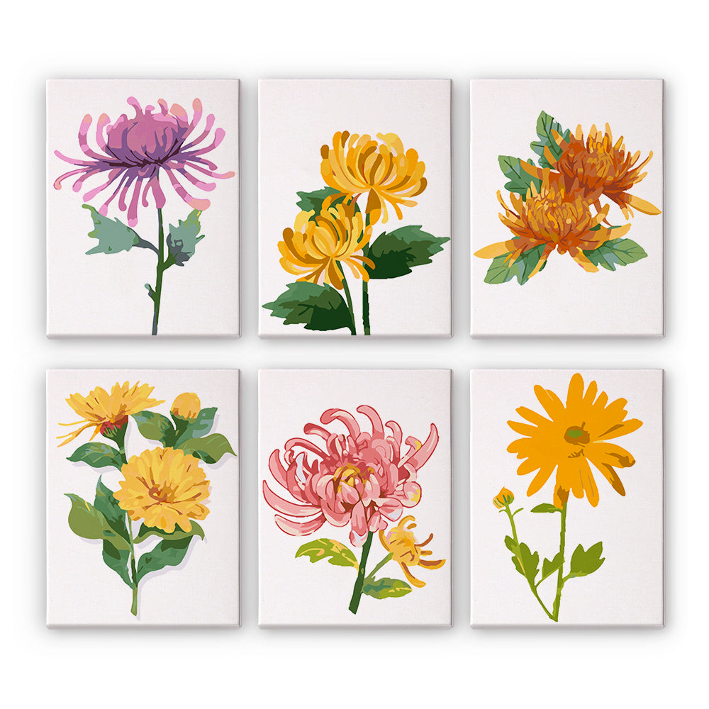 Chrysanthemum Flower Collection mini paint by numbers – image 7
