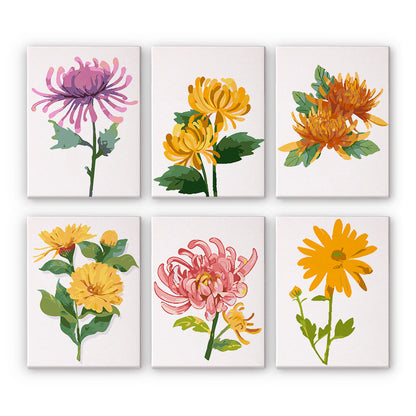 Chrysanthemum Flower Collection mini paint by numbers – image 7