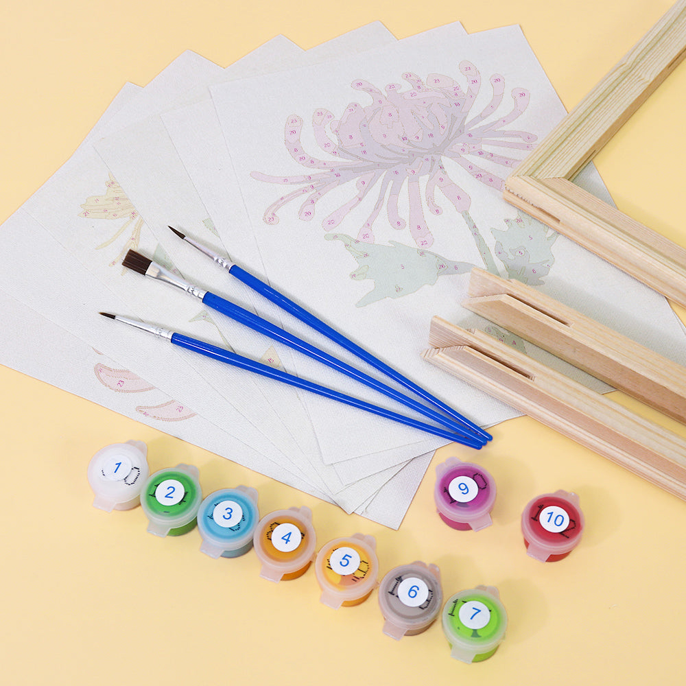 Chrysanthemum Flower Collection mini paint by numbers – image 11