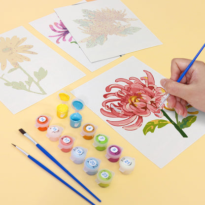 Chrysanthemum Flower Collection mini paint by numbers – image 12