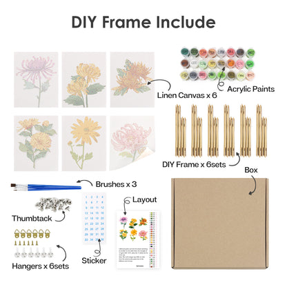 Chrysanthemum Flower Collection mini paint by numbers – image 14