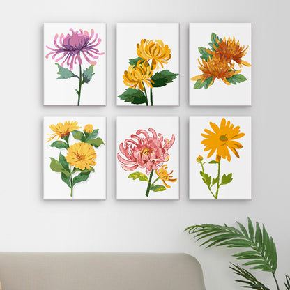 Chrysanthemum Flower Collection mini paint by numbers – image 15