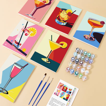 Color-Block Coupes and Highballs mini paint by numbers – image 1