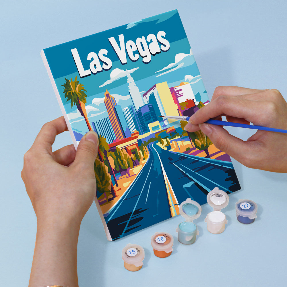 Colorful Travel Destinations mini paint by numbers – image 10