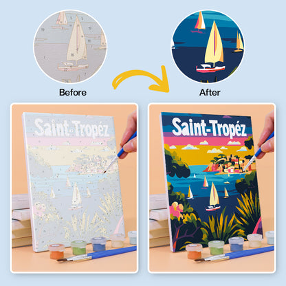 Colorful Travel Destinations mini paint by numbers – image 11