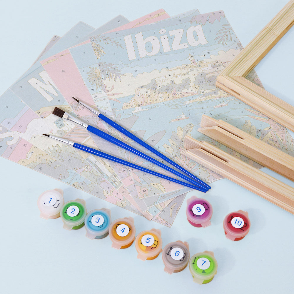 Colorful Travel Destinations mini paint by numbers – image 12