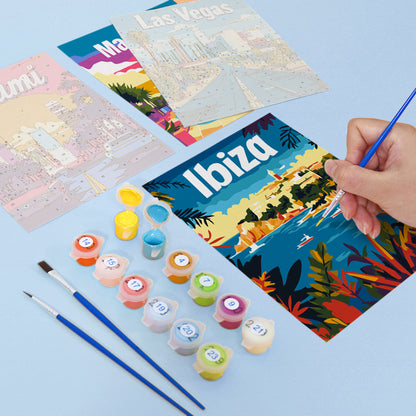 Colorful Travel Destinations mini paint by numbers – image 13