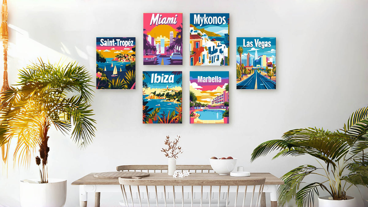 Colorful Travel Destinations mini paint by numbers – image 18