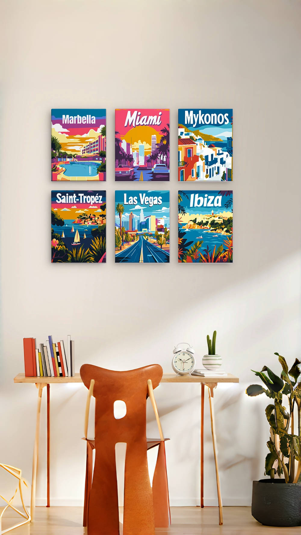 Colorful Travel Destinations mini paint by numbers – image 19