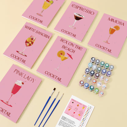 Pink Cocktail Favorites mini paint by numbers – image 1
