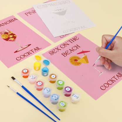 Pink Cocktail Favorites mini paint by numbers – image 12