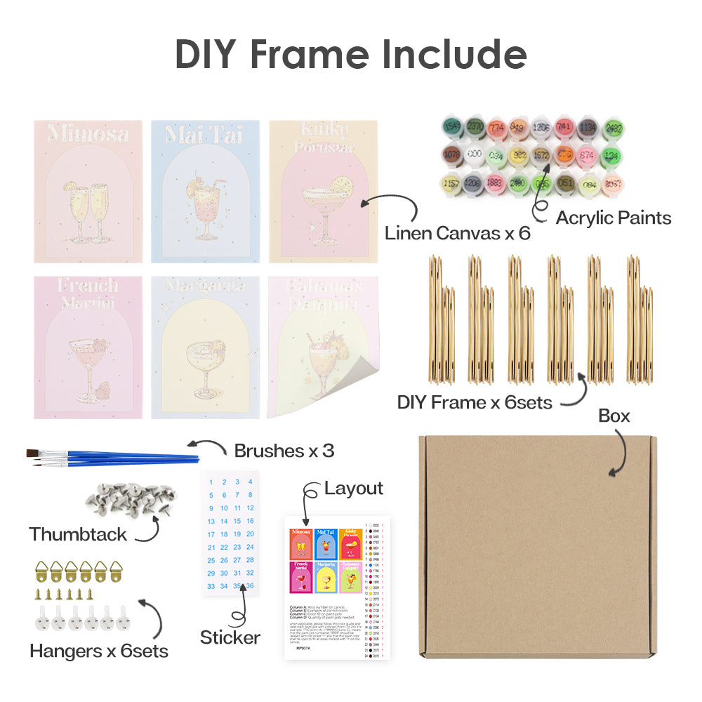 Classic Cocktail Menu mini paint by numbers – image 19
