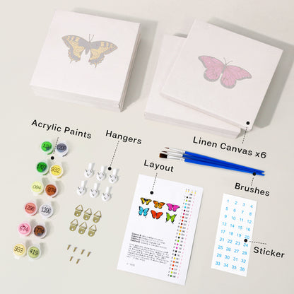 Monarch, Morpho and Swallowtail mini paint by numbers – image 1