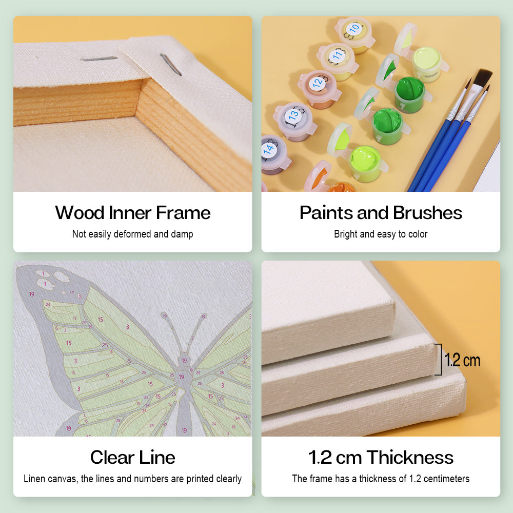 Monarch, Morpho and Swallowtail mini paint by numbers – image 3