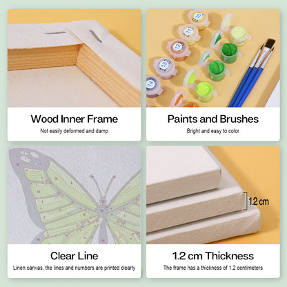 Monarch, Morpho and Swallowtail mini paint by numbers – image 3
