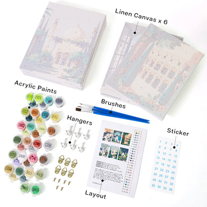 Landmark Architecture Collection mini paint by numbers – image 2