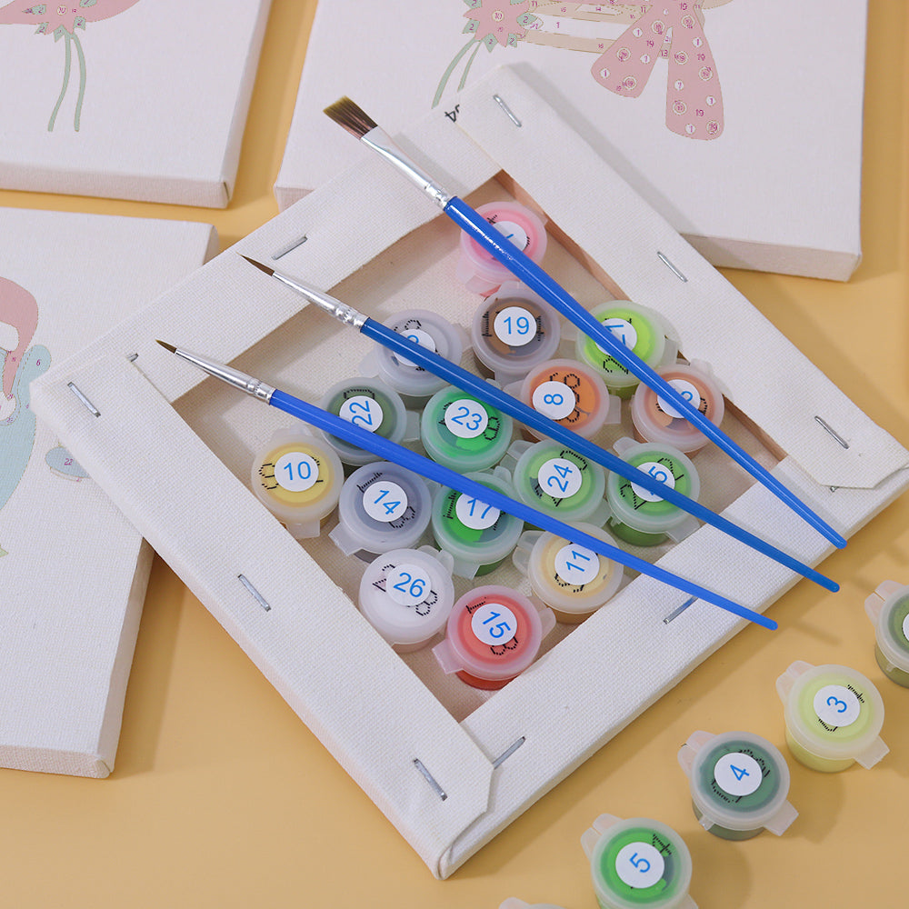 Cute Christmas Character Portraits mini paint by numbers – image 3