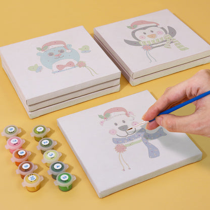 Cute Christmas Character Portraits mini paint by numbers – image 5