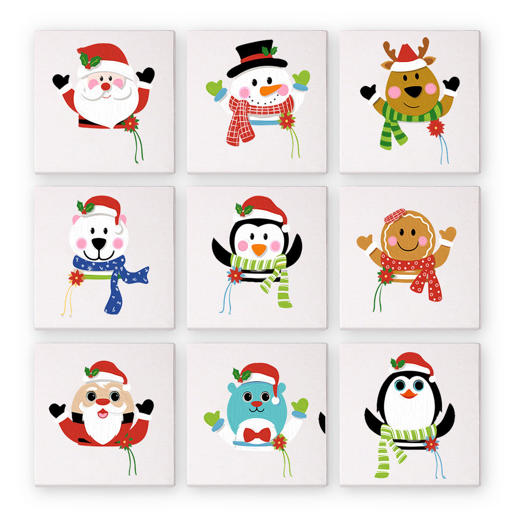Cute Christmas Character Portraits mini paint by numbers – image 7