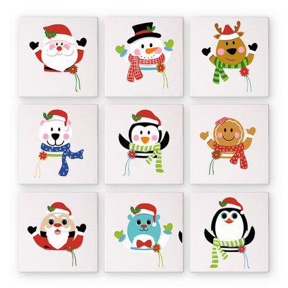 Cute Christmas Character Portraits mini paint by numbers – image 7