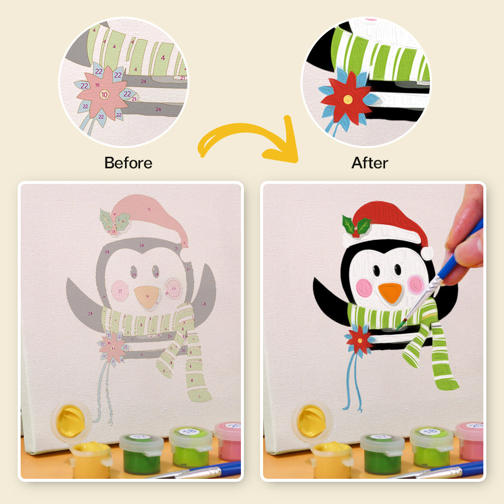 Cute Christmas Character Portraits mini paint by numbers – image 9