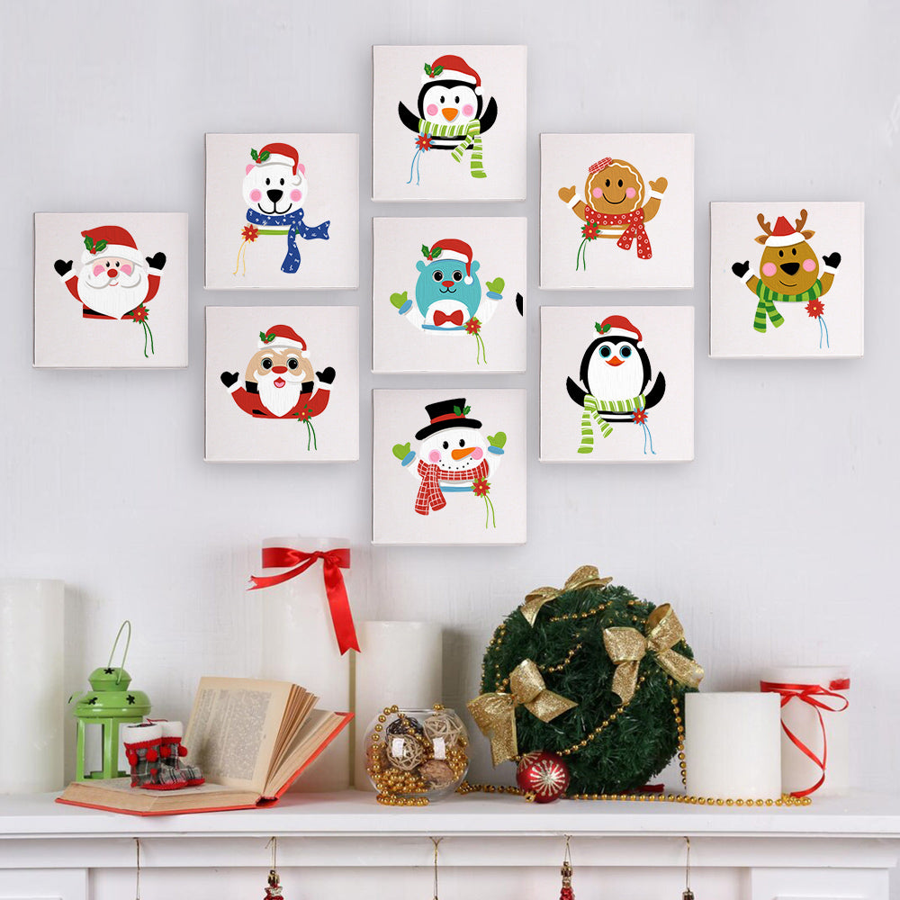 Cute Christmas Character Portraits mini paint by numbers – image 10