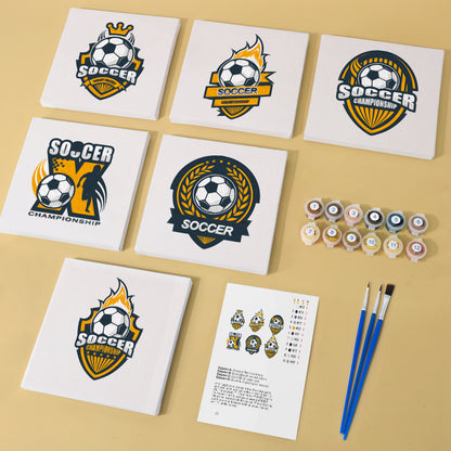Soccer Championship Emblems mini paint by numbers – image 1