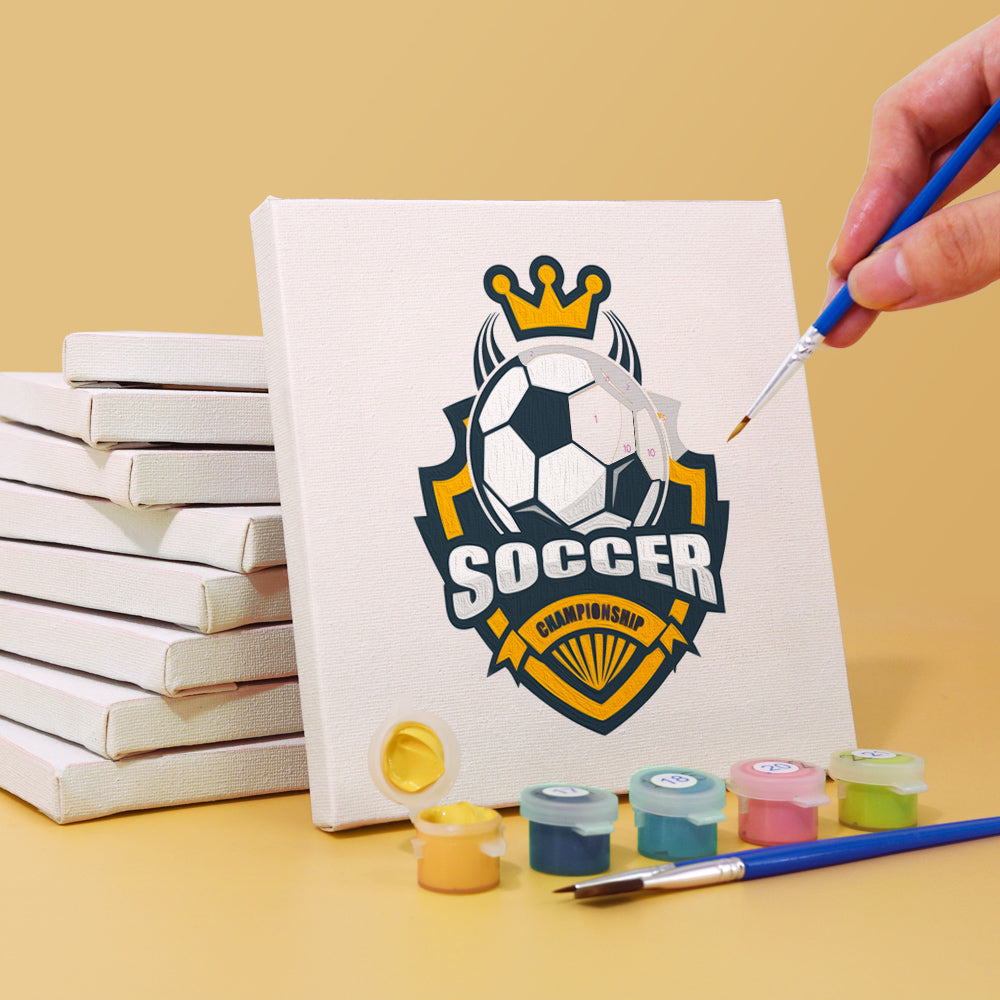 Soccer Championship Emblems mini paint by numbers – image 4