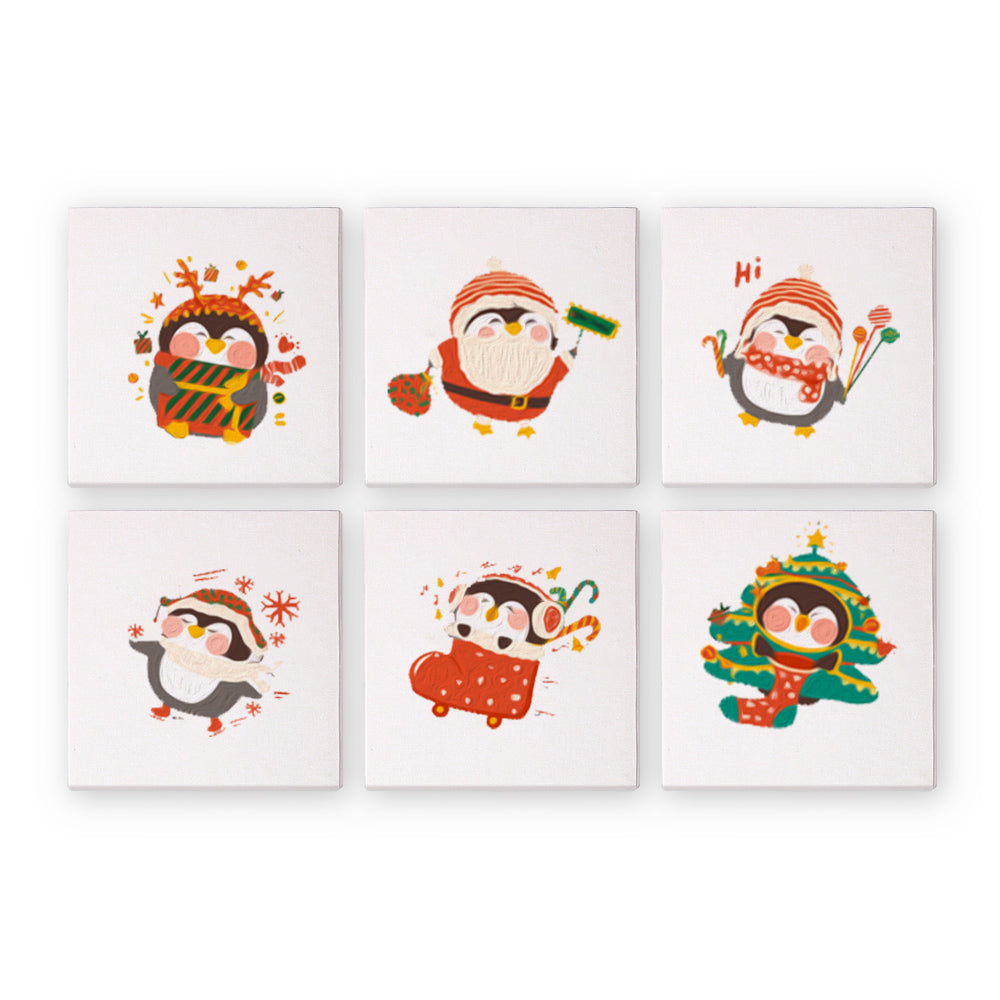 Cozy Winter Penguin mini paint by numbers – image 3