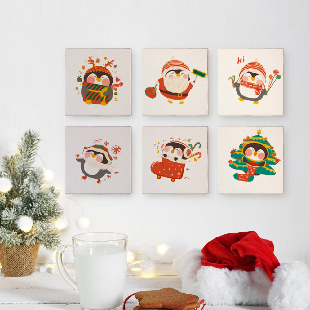 Cozy Winter Penguin mini paint by numbers – image 7