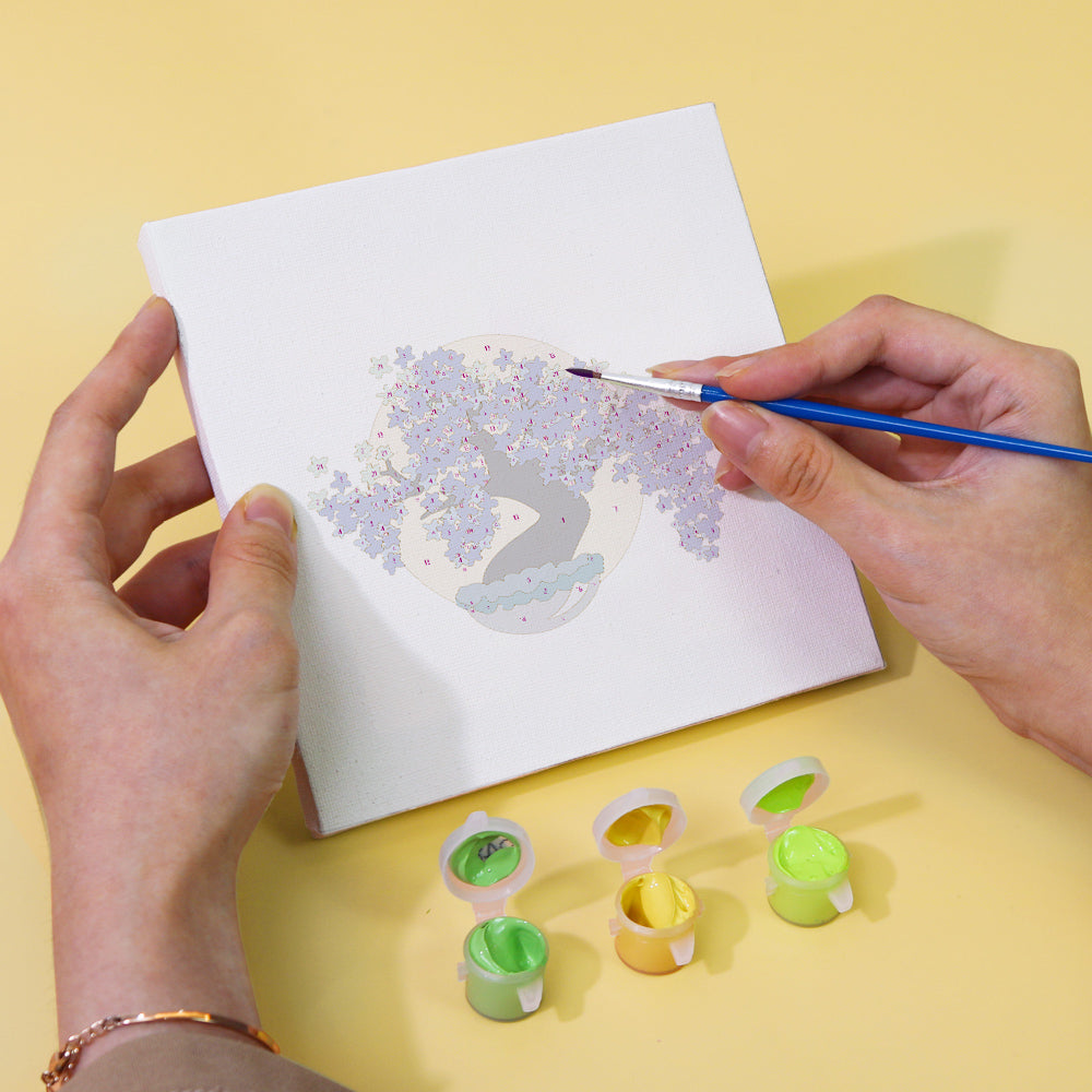 Blooming Bonsai Trees mini paint by numbers – image 4