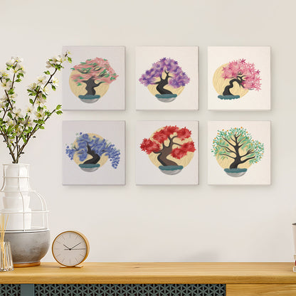 Blooming Bonsai Trees mini paint by numbers – image 5