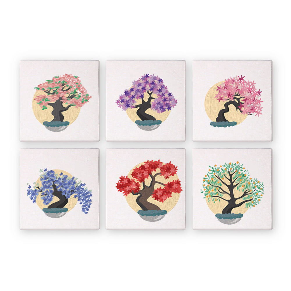 Blooming Bonsai Trees mini paint by numbers – image 7