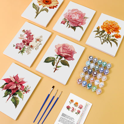 Classic Garden Flowers mini paint by numbers – image 7