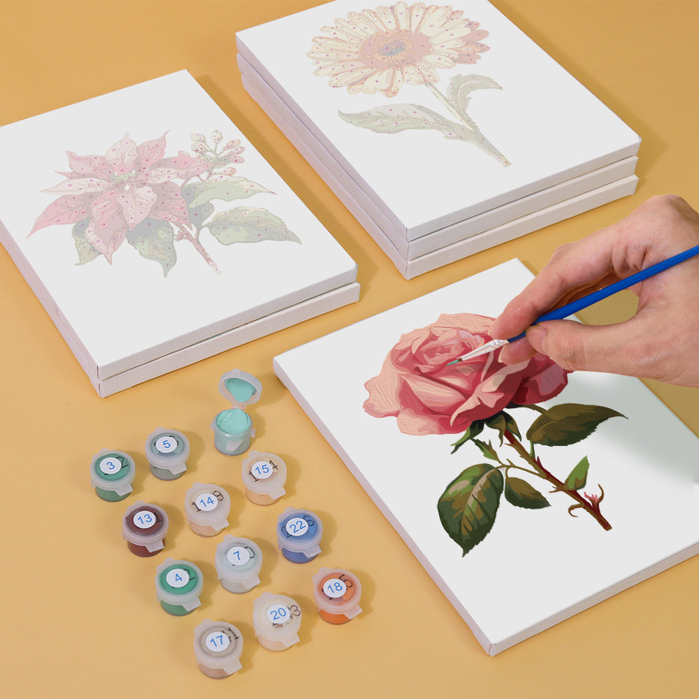 Classic Garden Flowers mini paint by numbers – image 10