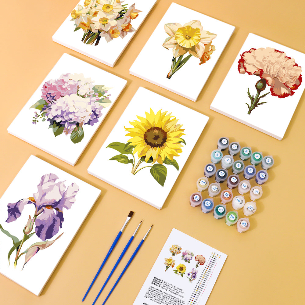 Favorite Garden Flowers mini paint by numbers – image 1