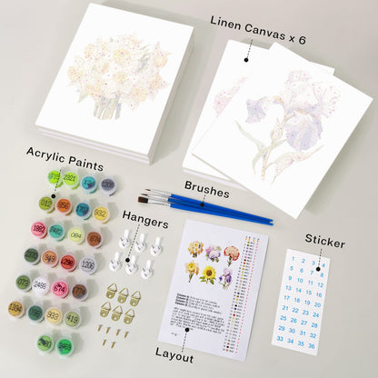 Favorite Garden Flowers mini paint by numbers – image 2