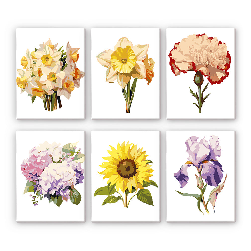 Favorite Garden Flowers mini paint by numbers – image 8
