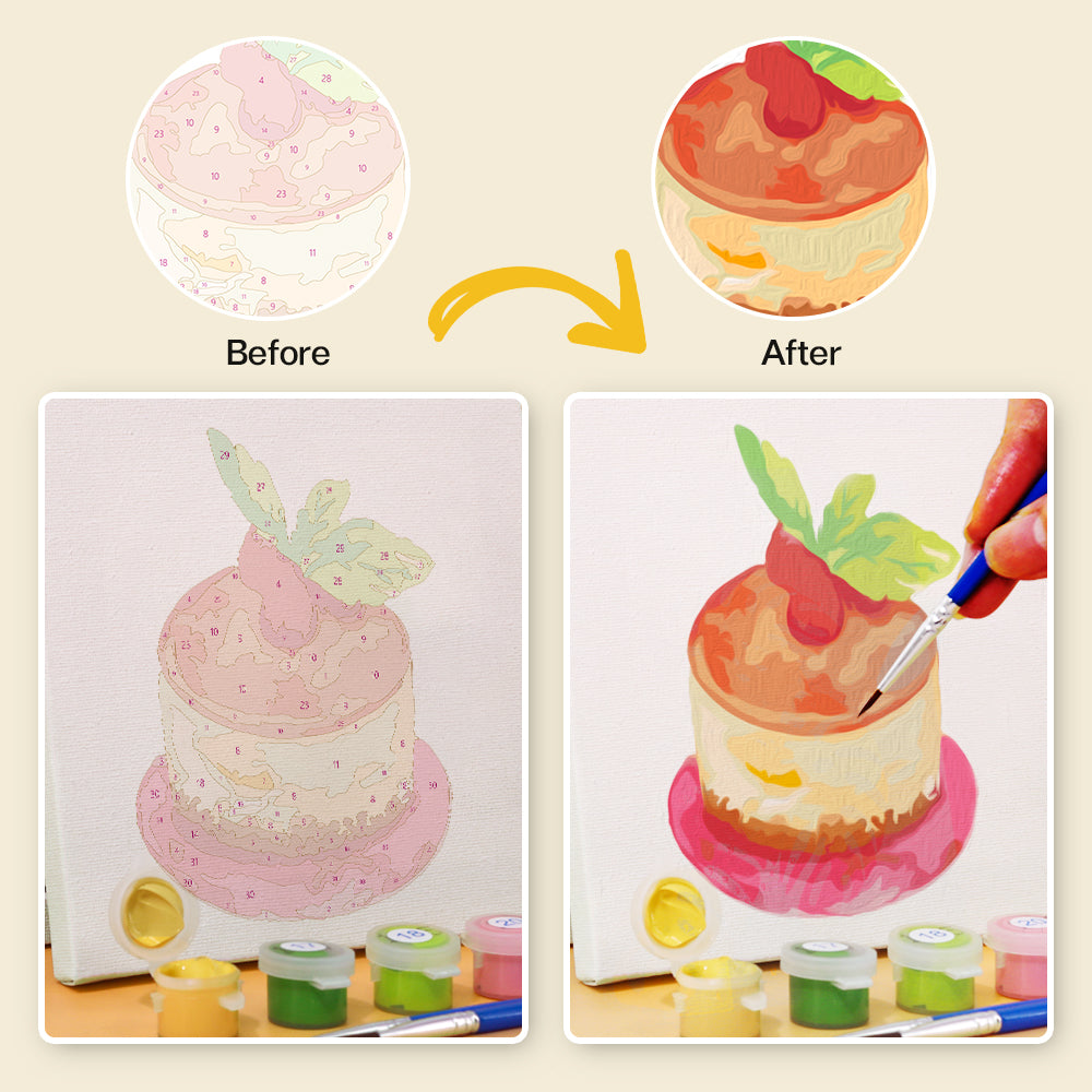 Pink Dessert Collection mini paint by numbers – image 1