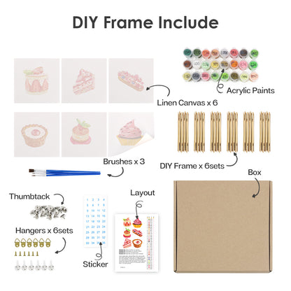 Pink Dessert Collection mini paint by numbers – image 9
