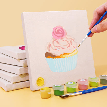 Pink Donut and Cherry Cupcake mini paint by numbers – image 3