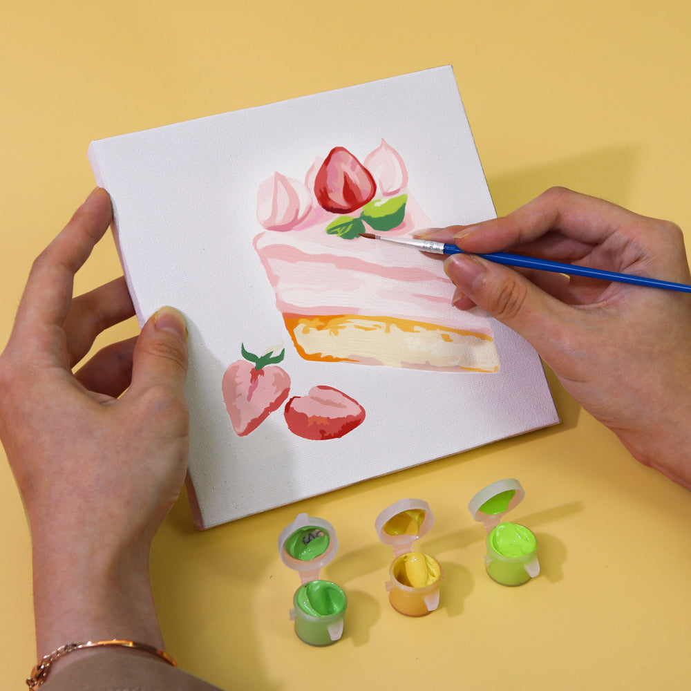 Pink Donut and Cherry Cupcake mini paint by numbers – image 5