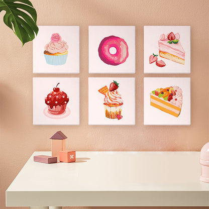 Pink Donut and Cherry Cupcake mini paint by numbers – image 9
