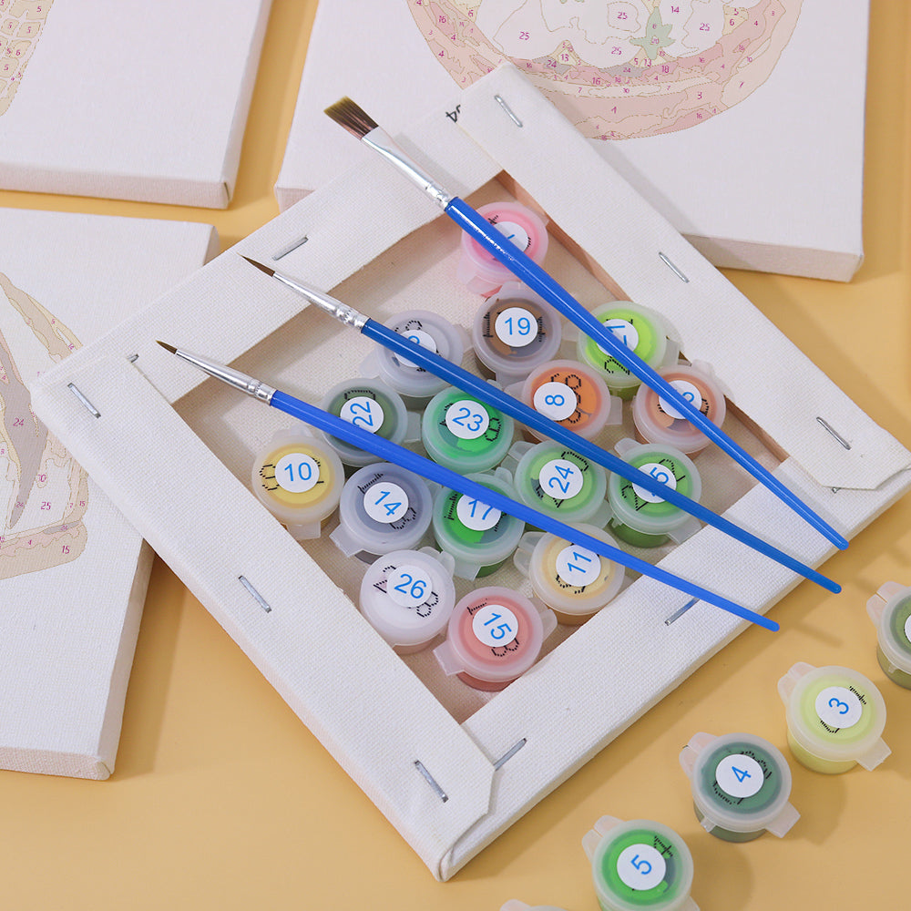Ice Cream Cones and Lemon Tart mini paint by numbers – image 2
