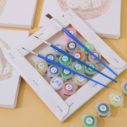 Ice Cream Cones and Lemon Tart mini paint by numbers – image 2